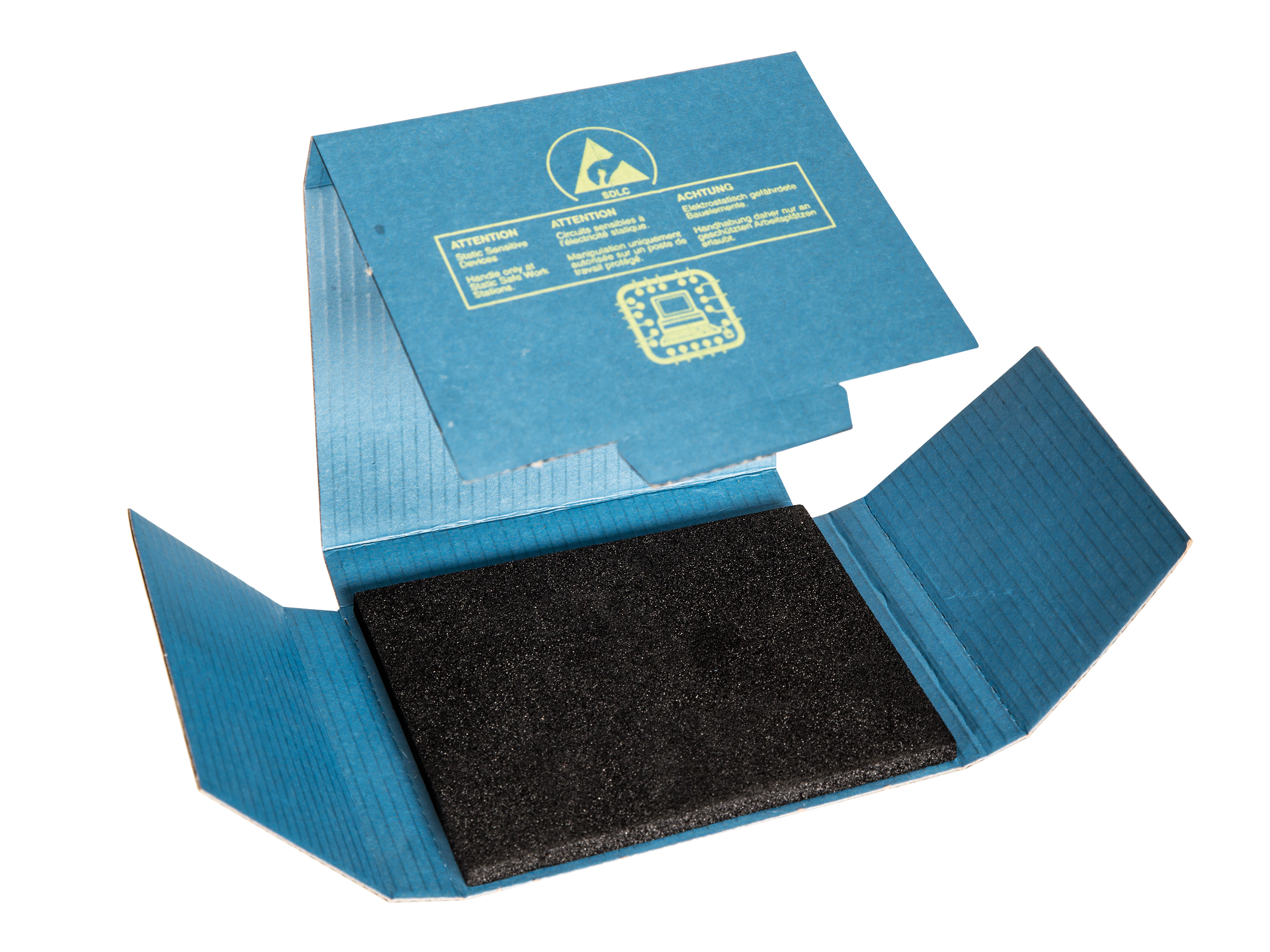 E-Prom Verpackung, Cortronic 20 TEP, blau, 120 x 100 x 15 mm, Qualität 1.3e (einwellig)