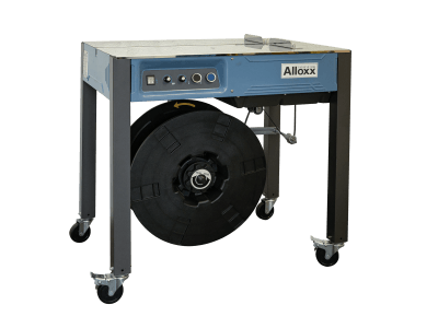 PP-Umreifungsmaschine ALLOXX HPP 500 mit manueller Bandzuführung, elektronische Bandspannung, Bandbreite: 5-15,5 mm